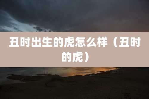 丑时出生的虎怎么样（丑时的虎）