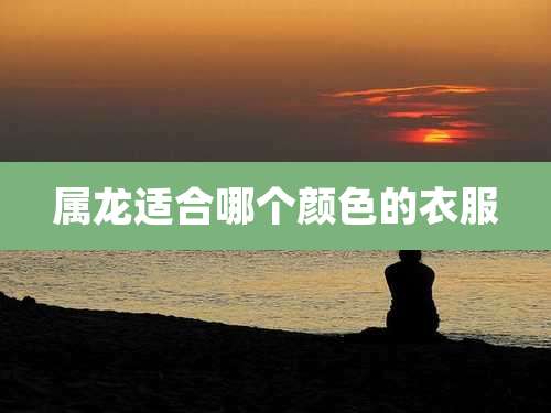 属龙适合哪个颜色的衣服