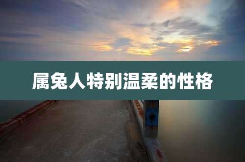 属兔人特别温柔的性格