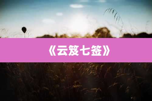《云笈七签》