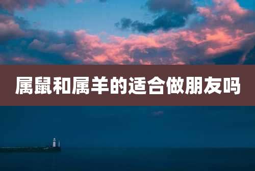 属鼠和属羊的适合做朋友吗