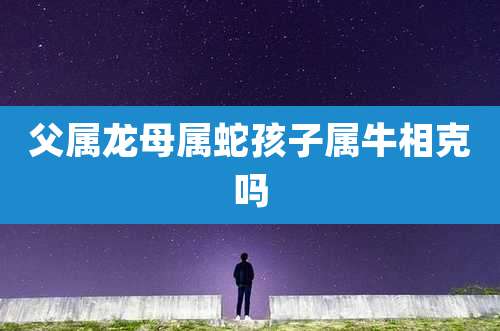 父属龙母属蛇孩子属牛相克吗