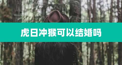 虎日冲猴可以结婚吗