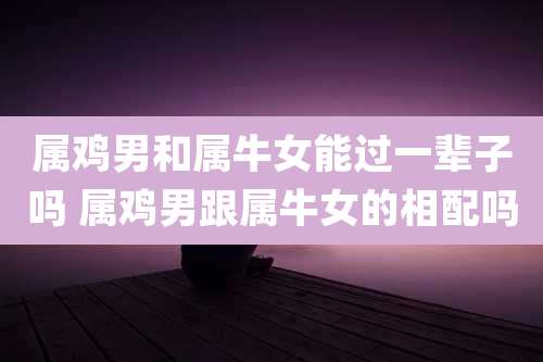 属鸡男和属牛女能过一辈子吗 属鸡男跟属牛女的相配吗