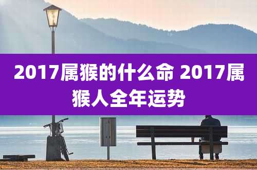 2017属猴的什么命 2017属猴人全年运势