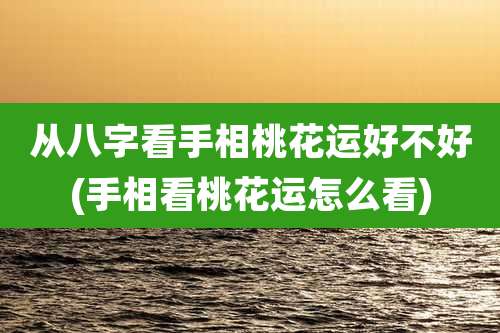 从八字看手相桃花运好不好(手相看桃花运怎么看)