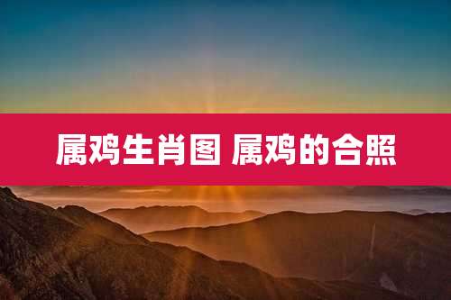 属鸡生肖图 属鸡的合照