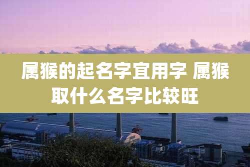 属猴的起名字宜用字 属猴取什么名字比较旺