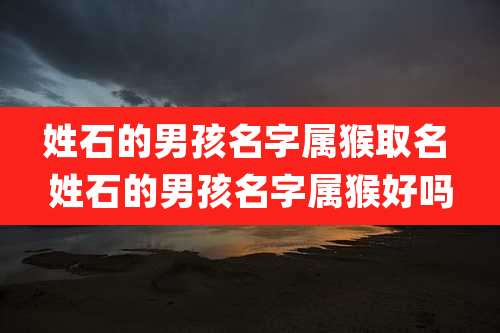 姓石的男孩名字属猴取名 姓石的男孩名字属猴好吗