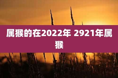 属猴的在2022年 2921年属猴