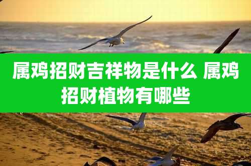 属鸡招财吉祥物是什么 属鸡招财植物有哪些
