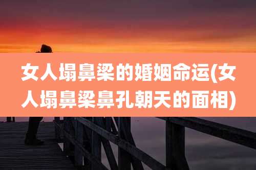 女人塌鼻梁的婚姻命运(女人塌鼻梁鼻孔朝天的面相)