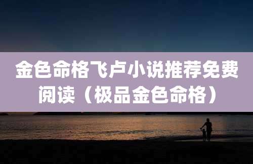 金色命格飞卢小说推荐免费阅读（极品金色命格）