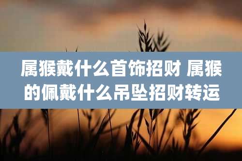 属猴戴什么首饰招财 属猴的佩戴什么吊坠招财转运
