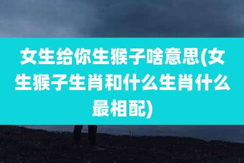 女生给你生猴子啥意思(女生猴子生肖和什么生肖什么最相配)