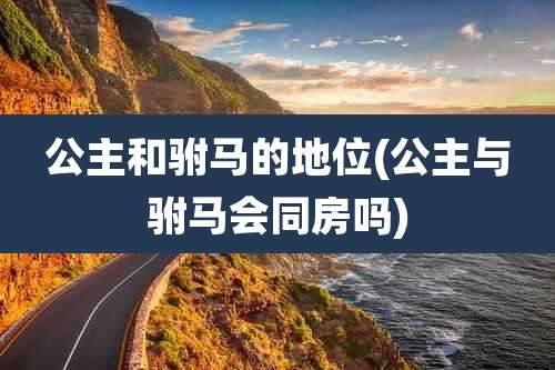 公主和驸马的地位(公主与驸马会同房吗)