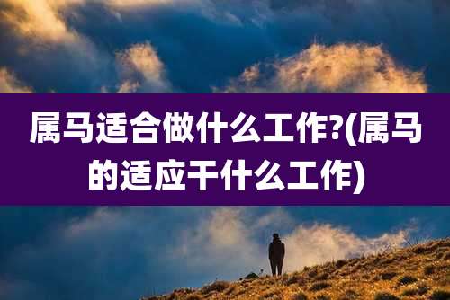 属马适合做什么工作?(属马的适应干什么工作)