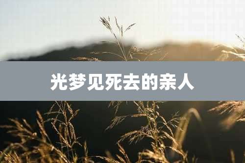 光梦见死去的亲人