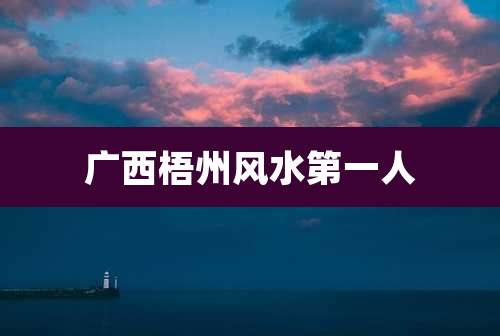 广西梧州风水第一人