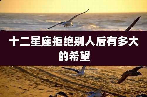 十二星座拒绝别人后有多大的希望