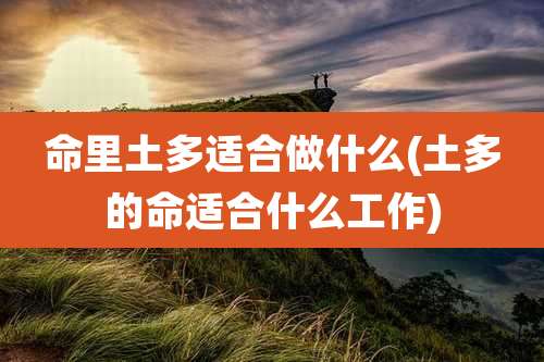 命里土多适合做什么(土多的命适合什么工作)