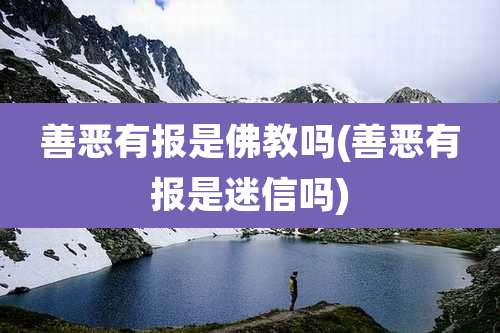 善恶有报是佛教吗(善恶有报是迷信吗)