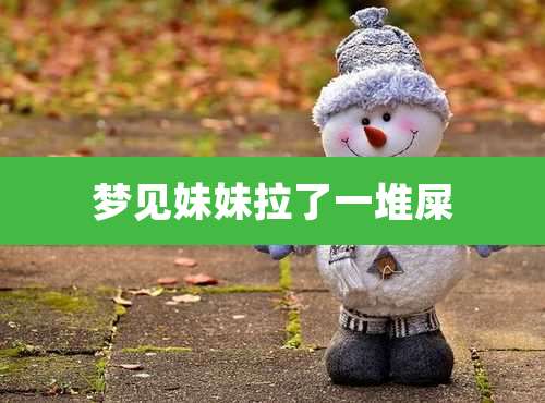 梦见妹妹拉了一堆屎