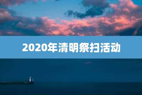 2020年清明祭扫活动