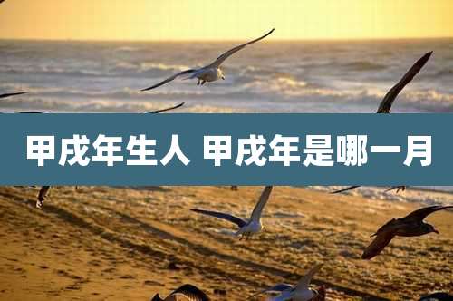 甲戌年生人 甲戌年是哪一月