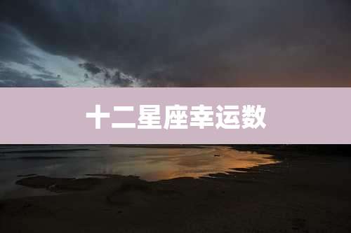 十二星座幸运数