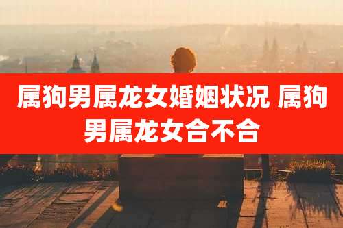 属狗男属龙女婚姻状况 属狗男属龙女合不合