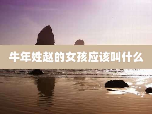 牛年姓赵的女孩应该叫什么