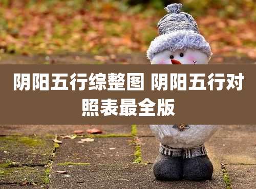 阴阳五行综整图 阴阳五行对照表最全版