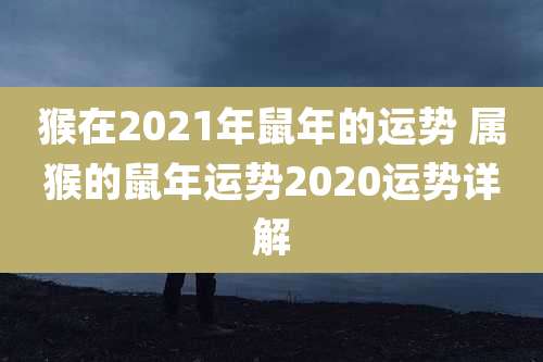 猴在2021年鼠年的运势 属猴的鼠年运势2020运势详解