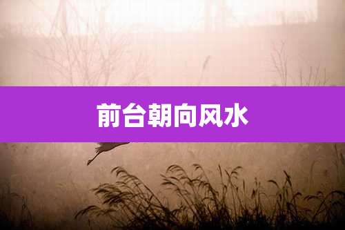 前台朝向风水