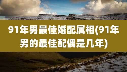 91年男最佳婚配属相(91年男的最佳配偶是几年)