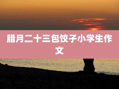 腊月二十三包饺子小学生作文