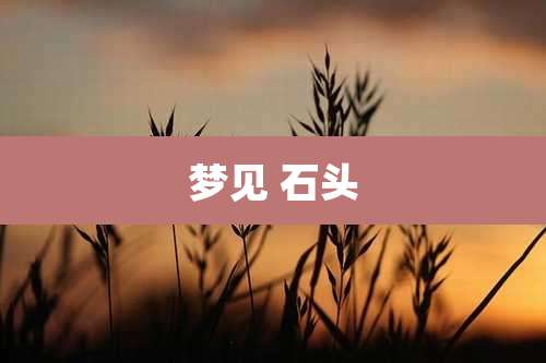 梦见 石头