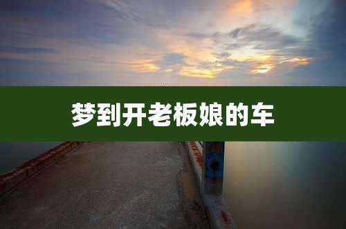 梦到开老板娘的车