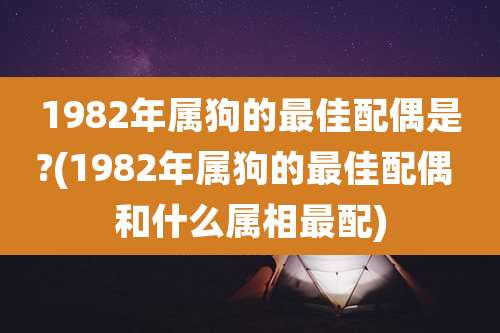 1982年属狗的最佳配偶是?(1982年属狗的最佳配偶 和什么属相最配)