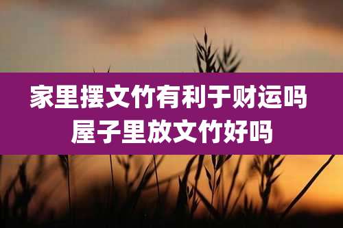 家里摆文竹有利于财运吗 屋子里放文竹好吗