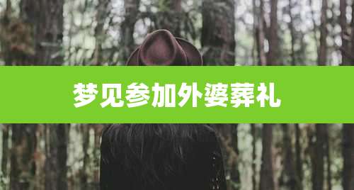 梦见参加外婆葬礼