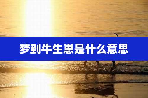 梦到牛生崽是什么意思