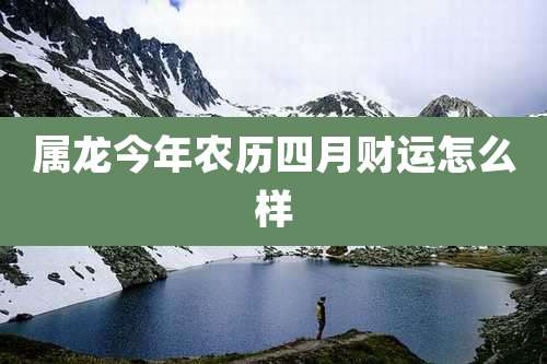 属龙今年农历四月财运怎么样