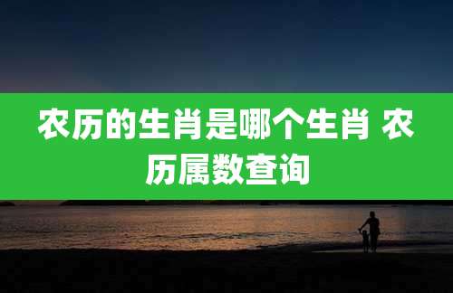 农历的生肖是哪个生肖 农历属数查询
