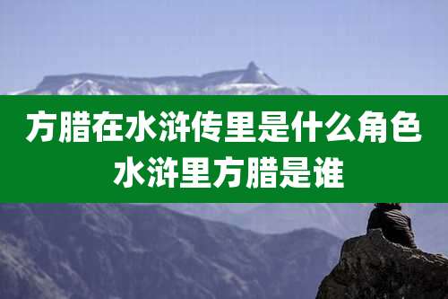 方腊在水浒传里是什么角色 水浒里方腊是谁