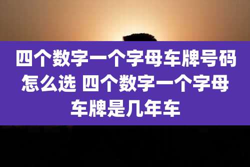 四个数字一个字母车牌号码怎么选 四个数字一个字母车牌是几年车