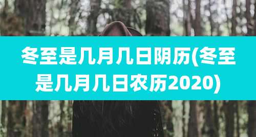 冬至是几月几日阴历(冬至是几月几日农历2020)