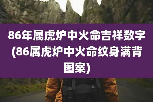 86年属虎炉中火命吉祥数字(86属虎炉中火命纹身满背图案)