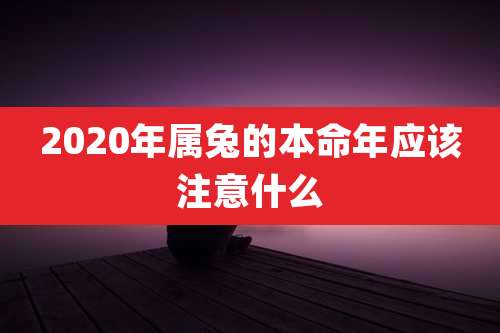 2020年属兔的本命年应该注意什么
